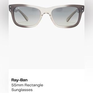 Ray-Ban Gray Gradient Rectangle Sunglasses